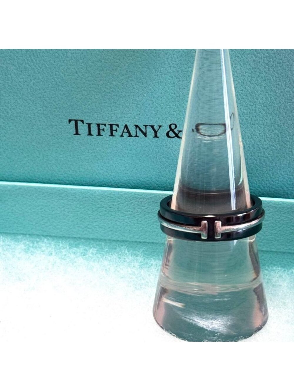 Tiffany & Co Ring T Wire Titanium 925 Sterling Silver
